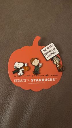 STARBUCKS Peanuts 2026 Great Pumpkin Enamel Pin Charms Set Charlie Snoopy New