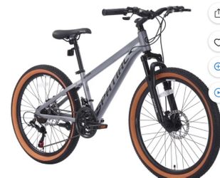 SPATIAL 24 inch Mountain Bike,21 Speeds Lightweight Aluminum Magensium Frame Mountain Bicycle,Fits Men Women Teenagers Adult Disc Brake MTB Bicycles,S