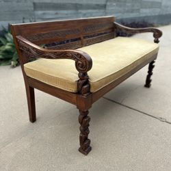 Antique Carved Bench From Bali