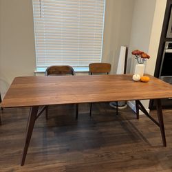 Kasala Walnut 79" dining table