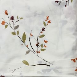 🌸 Crate & Barrel Queen Sheet Set + Duvet – Sakura Pattern – 100% Cotton