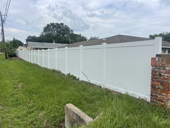 White Vinyl Fence  