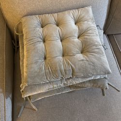 Gray Seat Cushions (Set Of 4) $25