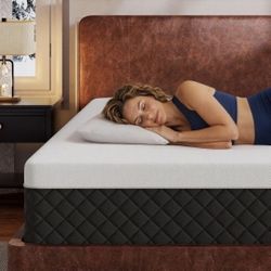 Twin Memory Foam Mattress, 10-Inch Medium Firm Gel Cooling Bed in a Box