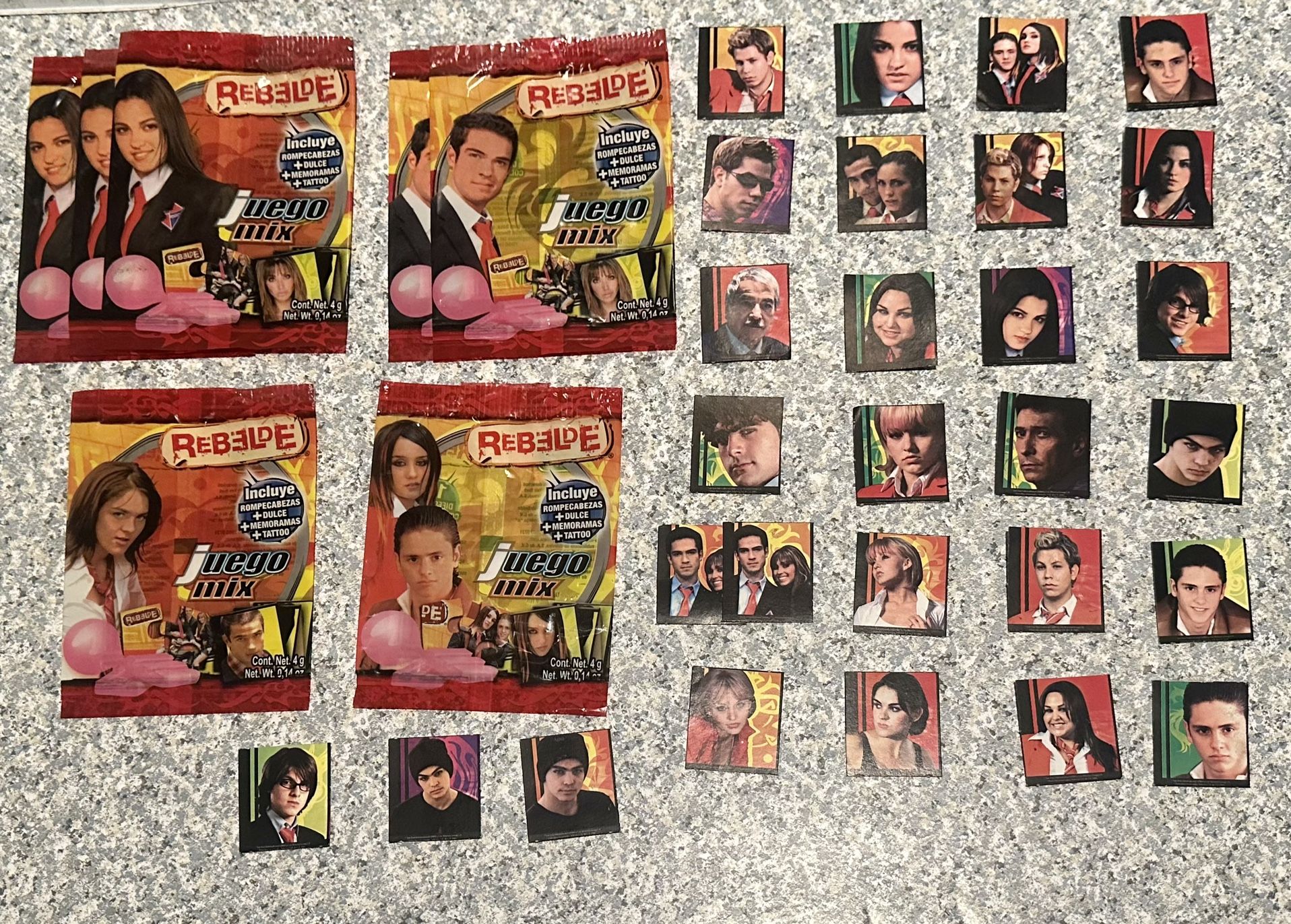 Juego Mix RBD REBELDE Diego Roberta Mia Miguel Lupita Collectible Vintage Gio