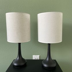 2 small end table lamps
