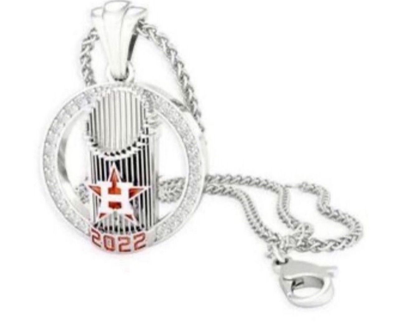 2022Houston Astros World Series MLB Silver / Color necklace Alloy mixed-metal charm necklace pendant
