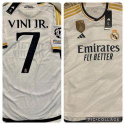 Size small ,xl,2xl Real Madrid Vini JR player version Soccer jersey playera best quality . Real Madrid player fan player version playera Ask for price