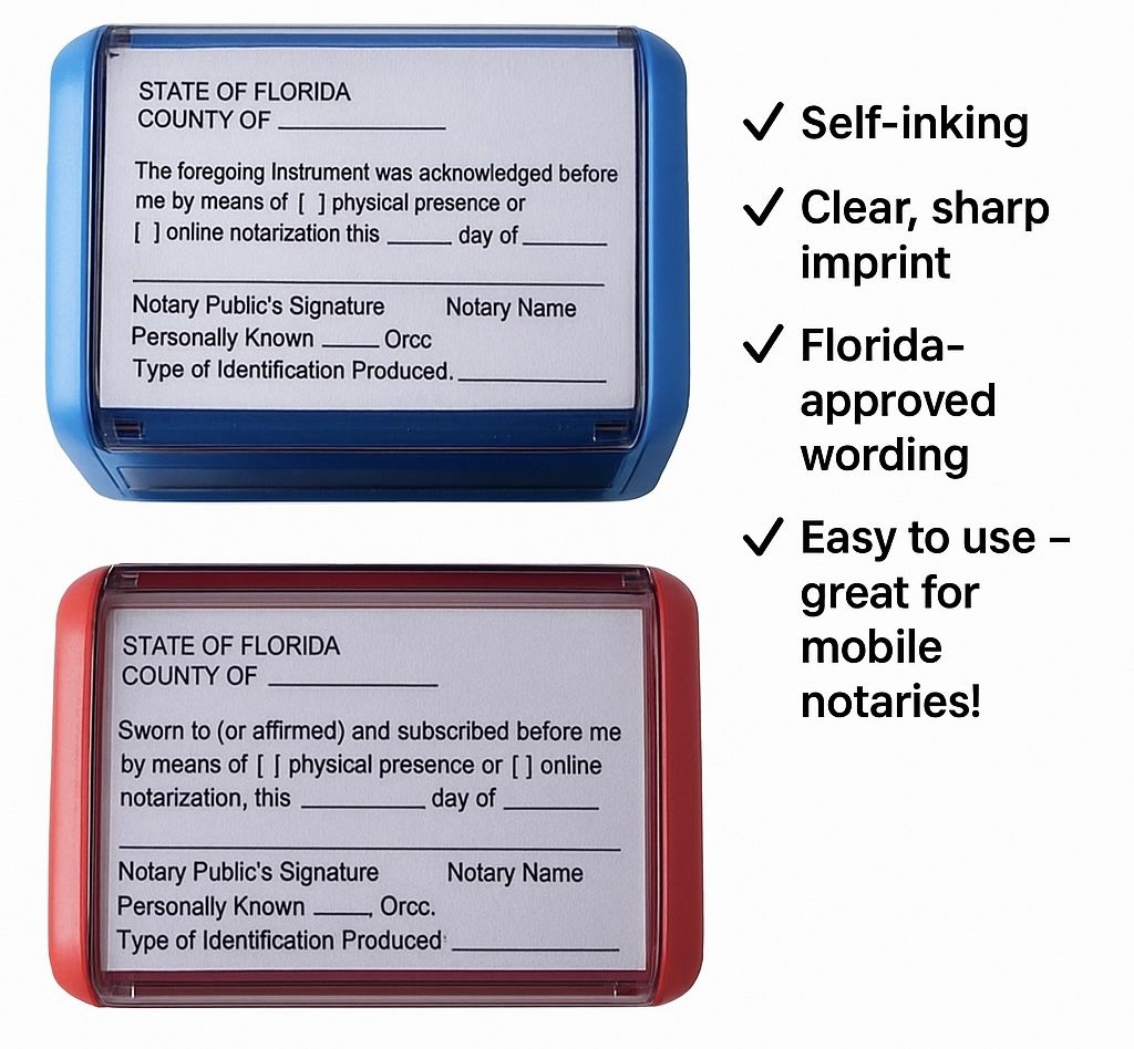  📌 Florida Notary Stamps – Brand New & Ready to Use!