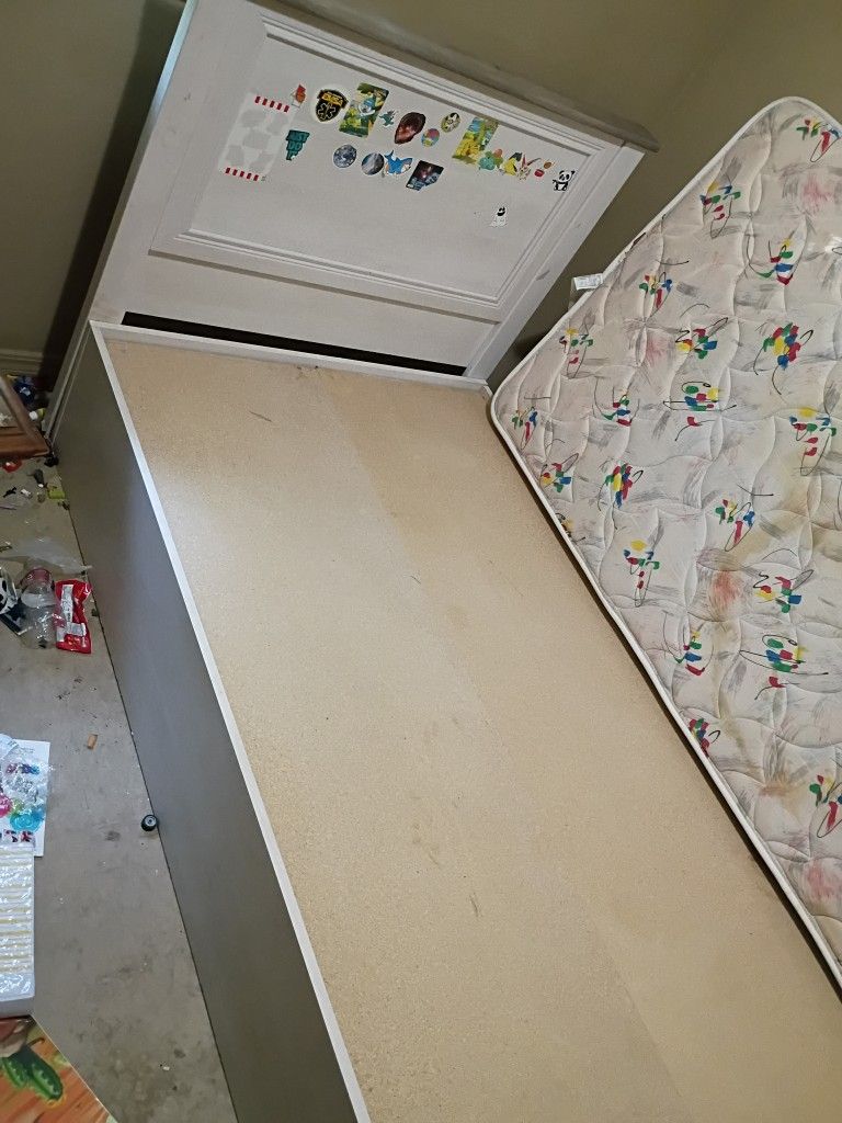 Wooden Twin Size Platform Bed