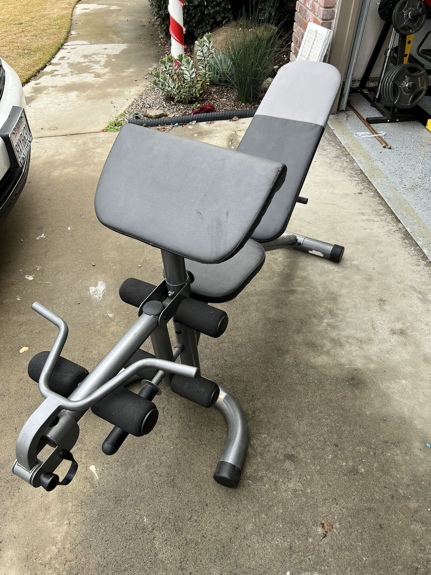 Weight Bench With Preacher Curl