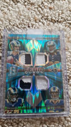 Rams 4 Patch Football Card