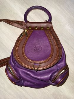 Italian Leather mini bookbag