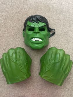 Complete set of officially licensed hasbro hulk mask and gamma smash fit