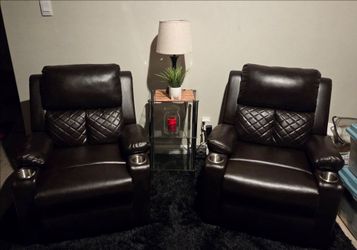 Ebello 2 pc Recliner Set, Espresso color