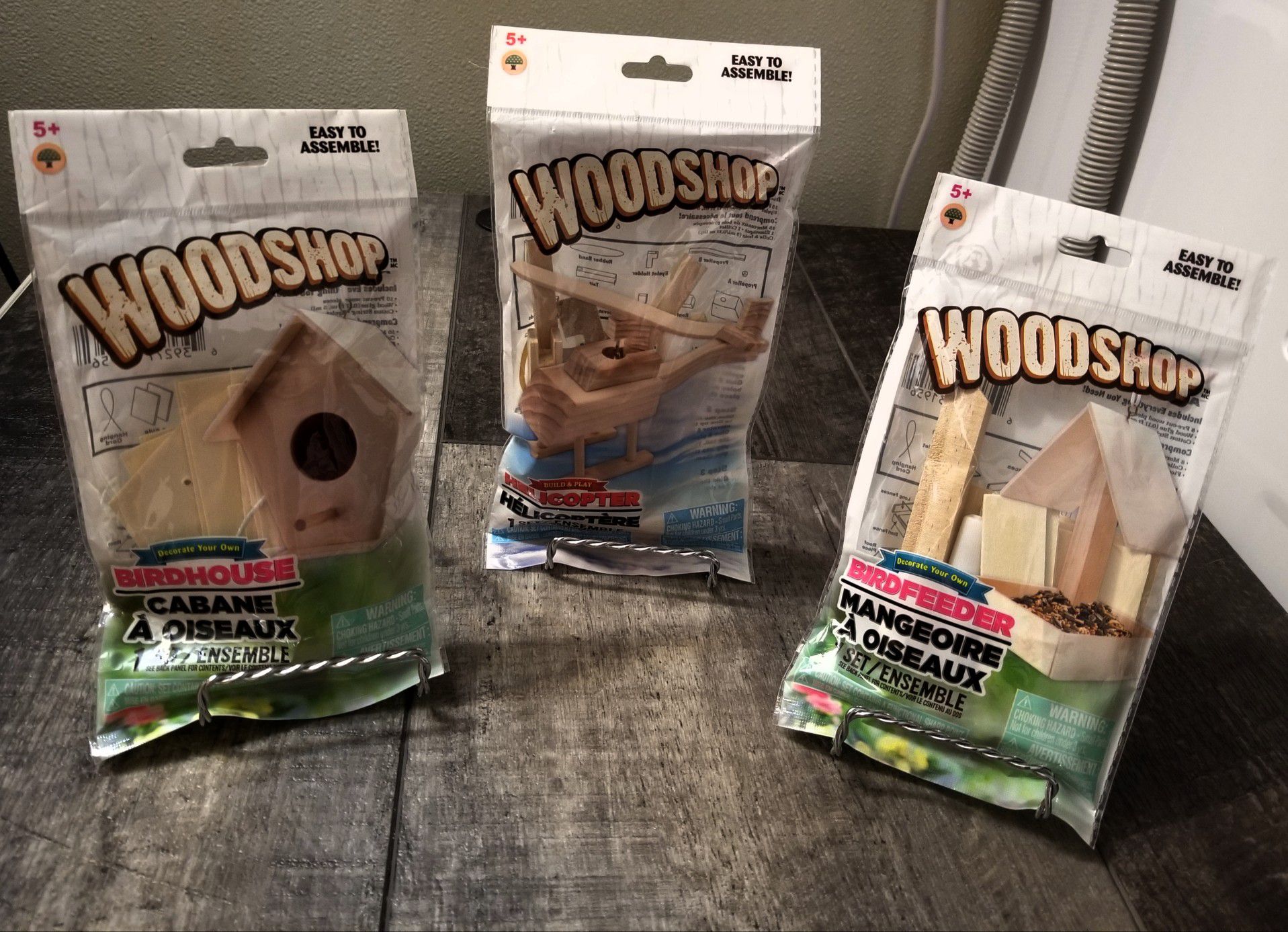 Three Woodworking/Woodshop Kits for Kids