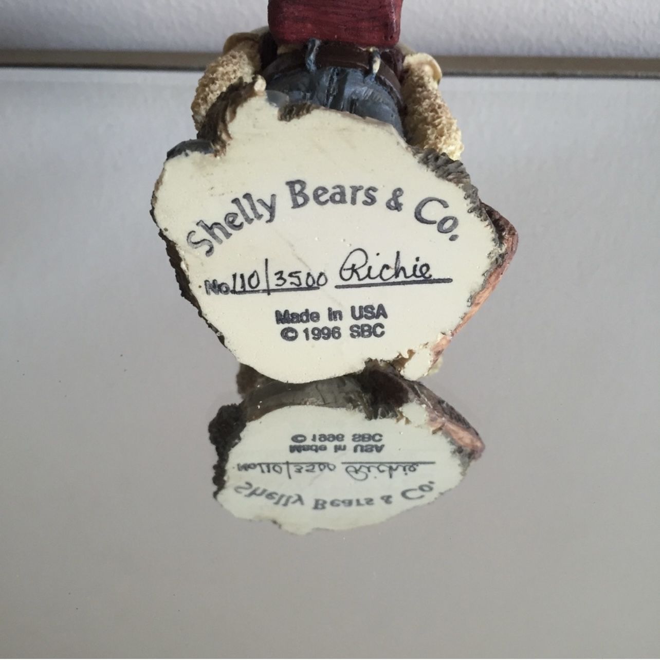 SHELLY BEARS & CO. 1996 Camp Grizzly Animal Bear Camper Figurine
