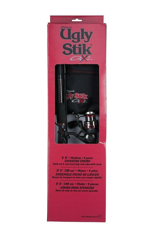 New Ugly Stik 6’6” GX2 Travel Fishing Rod and Reel Spinning Combo