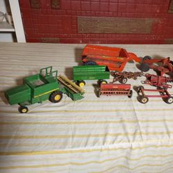 Vintage Lot John Deere Tru Scale Farm Equipment Toys 