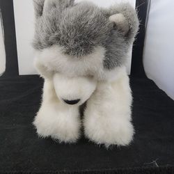 Vintage TY Classic 10" TIMBER Siberian Husky Dog Plush Stuffed Animal