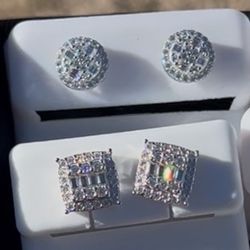 Moisanite Screw Back Earrings