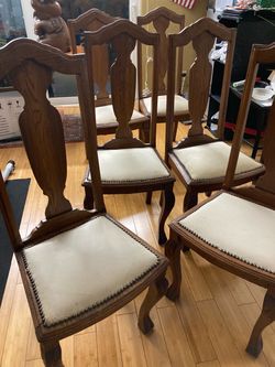 Six Solid Wood Chairs for $80 all