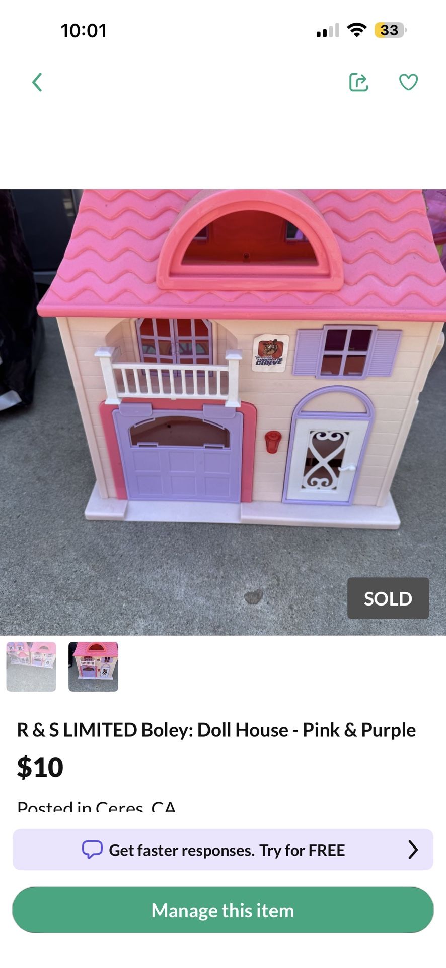 R & S LIMITED Boley: Doll House - Pink & Purple