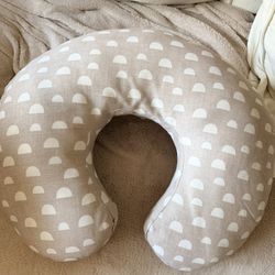 Boppy Nursing & Support Pillow Grey White Half Moons