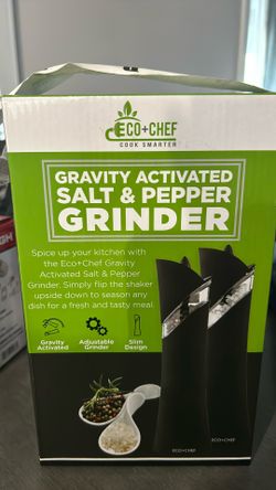 Salt And Pepper Grinder Gravity Activated Eco Chef New In Box