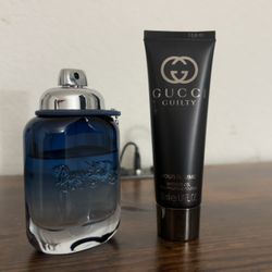 Used Coach Cologne 2.0 Oz And Unopened Gucci Guilty Body Wash 