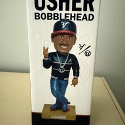 Braves usher bobble head brand new in box comes from a smoke free home