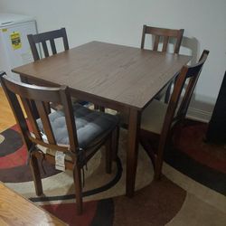 Wooden Table With 4 Chairs