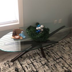 Oval Glass Coffee Table