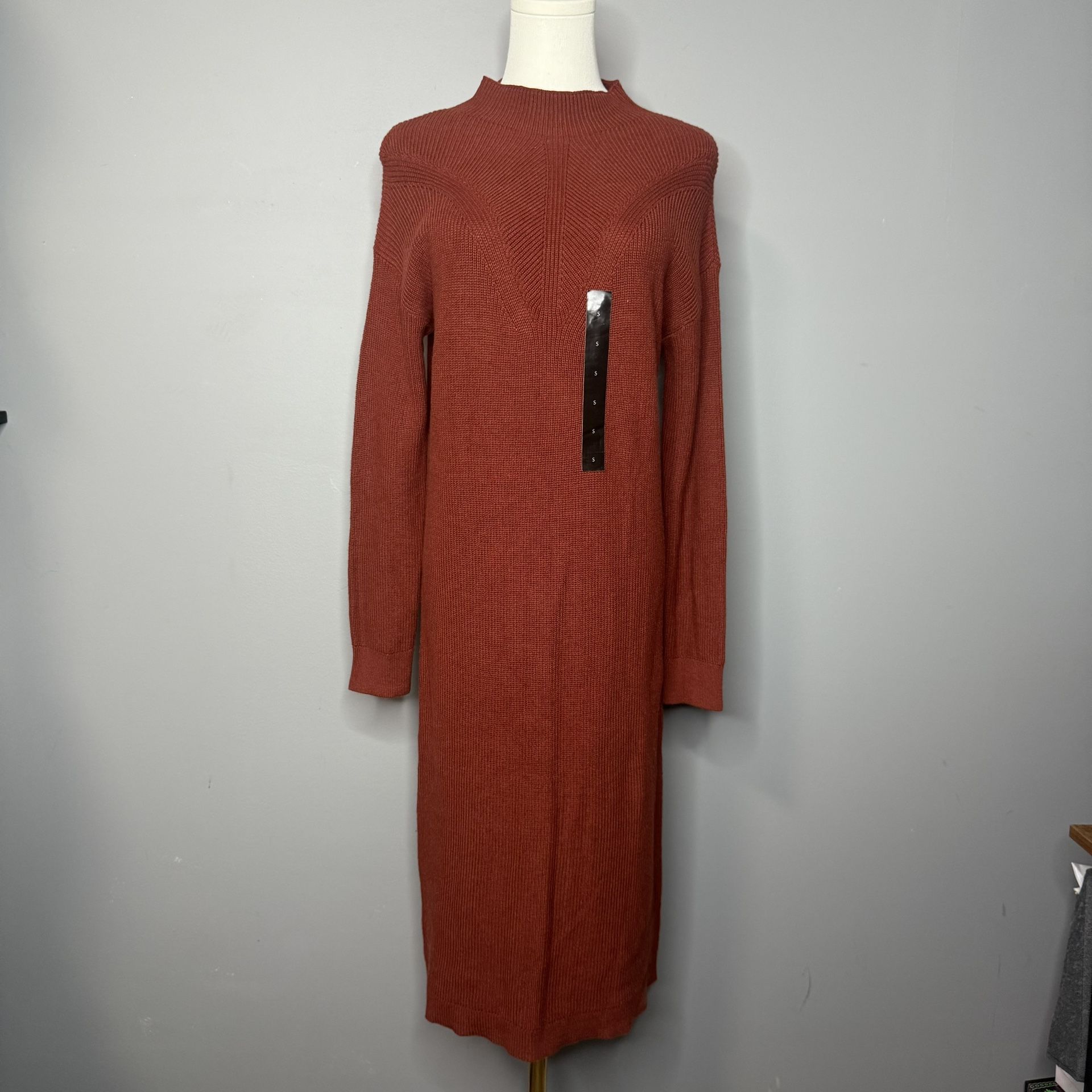 Banana Republic Long Sleeve Rust Dress