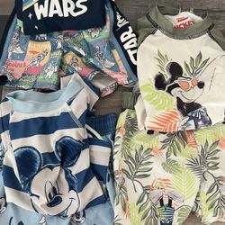 3 trunks& Matching Rash Guard Shirts Plus 8 Pair Of Shorts, Size 2