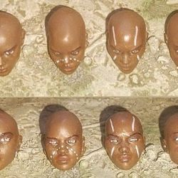 Custom casted & painted Marvel Legends Dora Milage heads lot