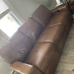 Brown Leather Couch