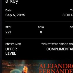 ALEJANDRO FERNANDEZ TICKETS 