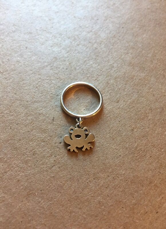 James Avery Frog Dangle Ring