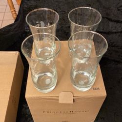 Princess House 4 Crystal Cups 17OZ