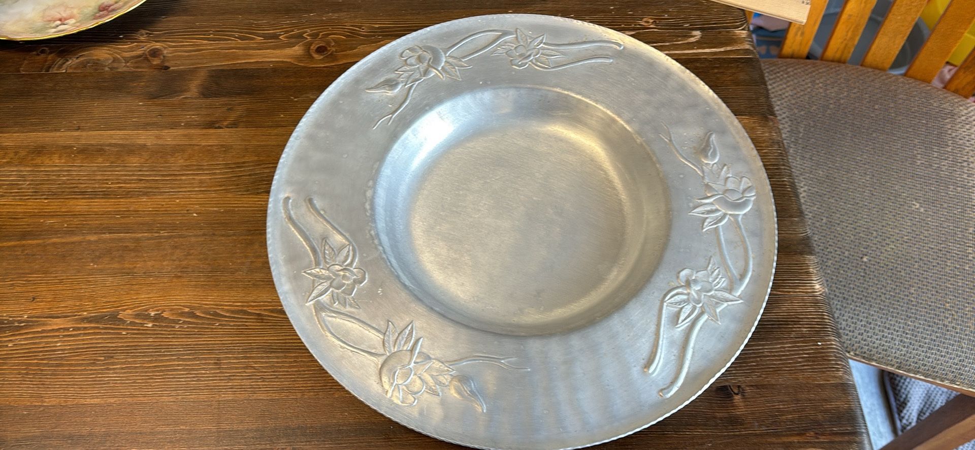 Everlast forged aluminum bowl dish plate 14” Vintage MCM #1145