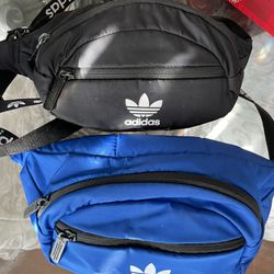 Adidas Black And Blue Belt/waist Bag