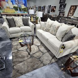 LIGHT GREY BRAND NEW SOFA AND LOVESEAT SAME DAY DELIVERY 