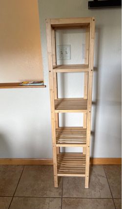Tall Bamboo 4-Tier Storage Shelf – Excellent Condition