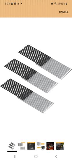 17" x 9-4/5"Grill Emitter Plate & Cooking Grid Grate Replacement Kit for Charbroil TRU-Infrared