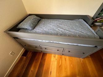 Twin captain’s bed with drawers and trundle