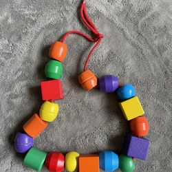 Primary Wooden Lacing Beads - Educational Toy