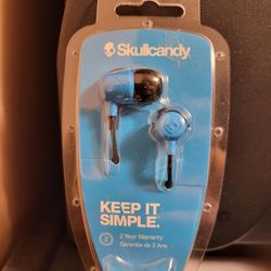 Skullcandy Jib Earbud Headphones Blue 3.5mm Jack