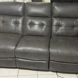 Electric Faux Leather Sofa And Love Seat 