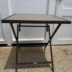 Set Of Two- Hampton Bay 26x26 Steel Heavy Duty Folding Table